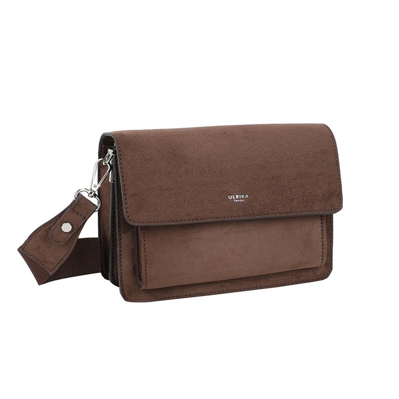 Ulrika Design Boxväska Suede mörkbrun