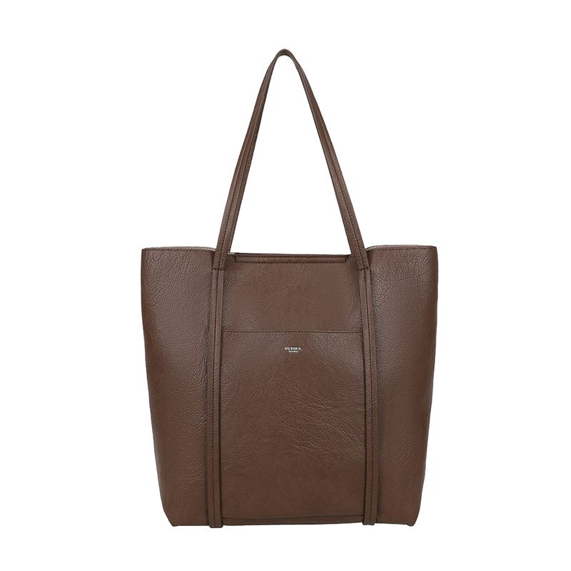 Ulrika Design Shopper Pocket mörkbrun